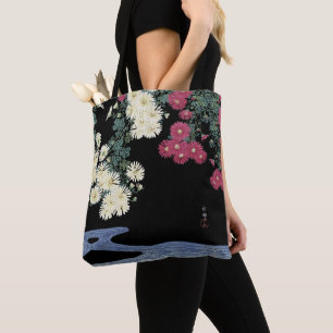 Bolsa Tote Chrysanthemum,Running Water,Japonês Floral