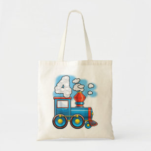 Bolsa Tote Chugga Chugga Comboio 4º aniversário Festa de Aniv