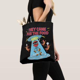 Bolsa Tote Churrasco de Alienígena Engraçado Abdução de UFO C
