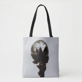 Bolsa Tote Chuva congelada na fotografia de galho de árvores