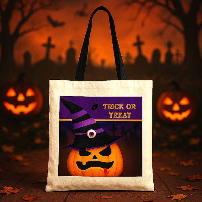 Bolsa Tote Chuva de Abóbora do Halloween (Criador carregado)