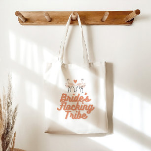 Bolsa Tote Chuva de Noiva Flamingo Retro Revoada das Noivas