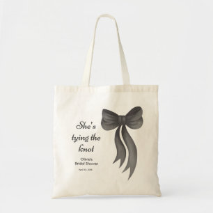 Bolsa Tote Chuva de Presentes de Noiva com Laço Preto Ela Est