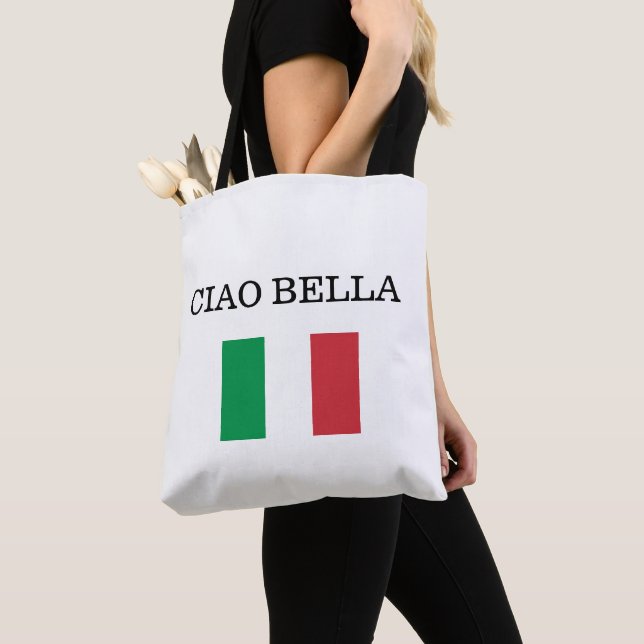 Bolsa Tote CIAO BELLA Itália Bandeira (Close Up)