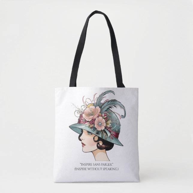 Bolsa Tote Ciao Bella – La Muse Art Deco Dama Francesa (Frente)