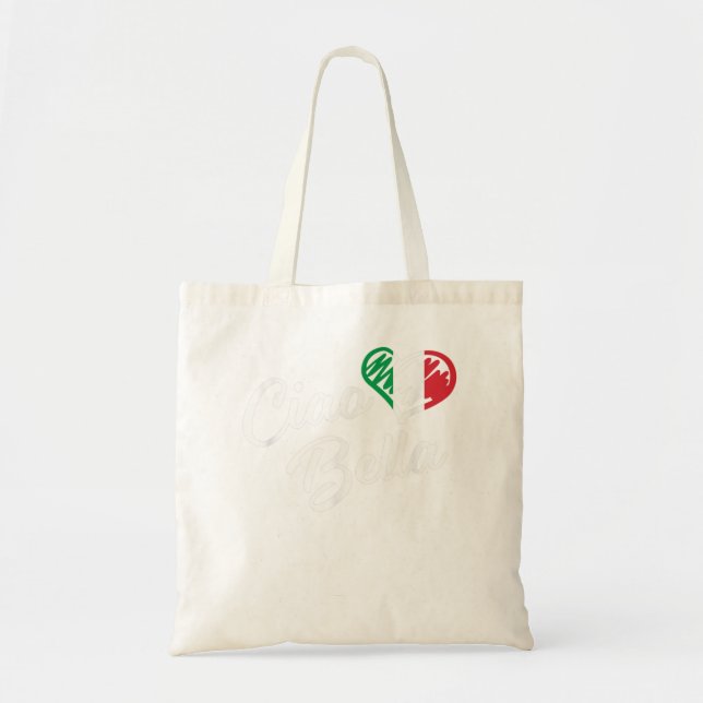 Bolsa Tote Ciao Bella Shirt Italiano Alô Bonito Presente T S (Frente)