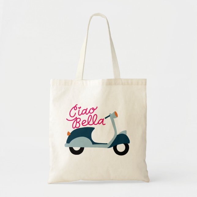 Bolsa Tote Ciao Bello Scooter Hand Lettered (Frente)