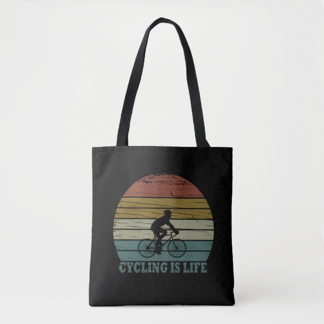 Bolsa Tote Ciclismo De Montanha Mtb Ciclismo Engraçado (Frente)