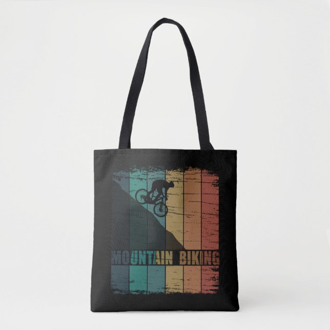 Bolsa Tote Ciclismo de Montanha MTB Vintage Downhill (Frente)