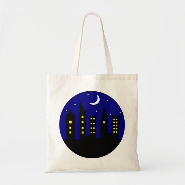 Bolsa Tote cidade à noite (Frente)