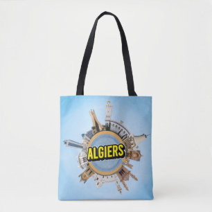 Bolsa Tote cidade de Argel Argélia pequeno planeta insignific