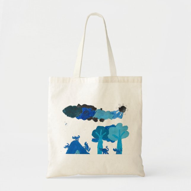 Bolsa Tote Cidade de Gato Azul (Frente)
