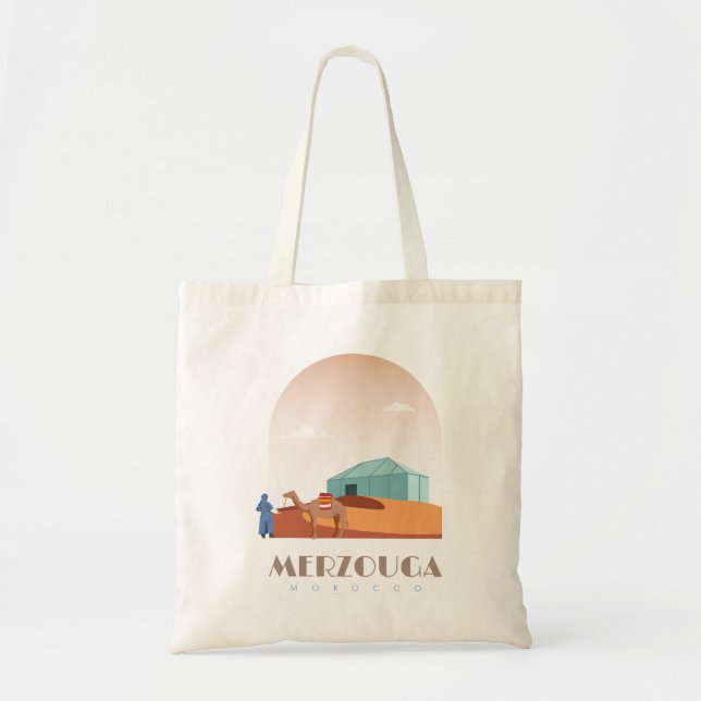 Bolsa Tote Cidade de Merzouga morocco Skyline (Frente)