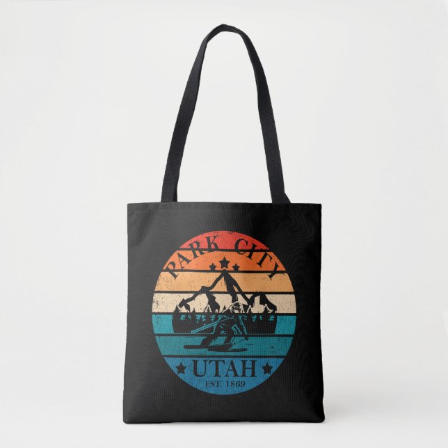Bolsa Tote Cidade de Park, Utah, vintage (Frente)