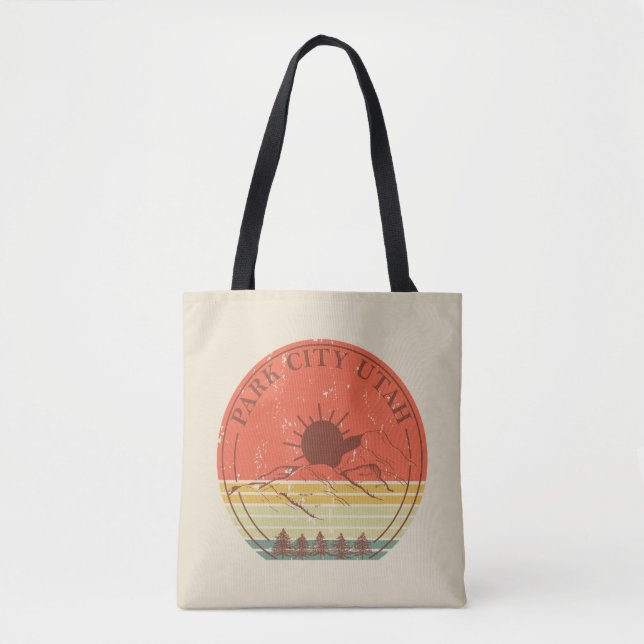 Bolsa Tote Cidade de Park, Utah, vintage (Frente)