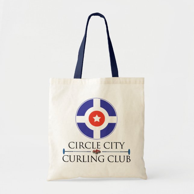 Bolsa Tote Cidade do círculo que ondula - sacola (Frente)