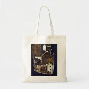 Bolsa Tote Cidade Morto de Egon Schiele III no Rio Azul
