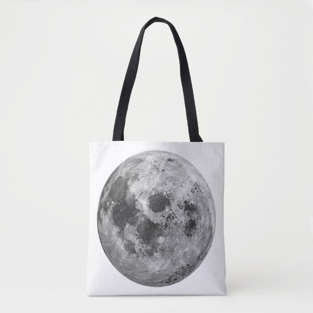 Bolsa Tote Ciência da Astronomia Espacial legal com Lua Cheia (Frente)