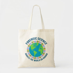 Bolsa Tote Ciência forense faz o mundo girar
