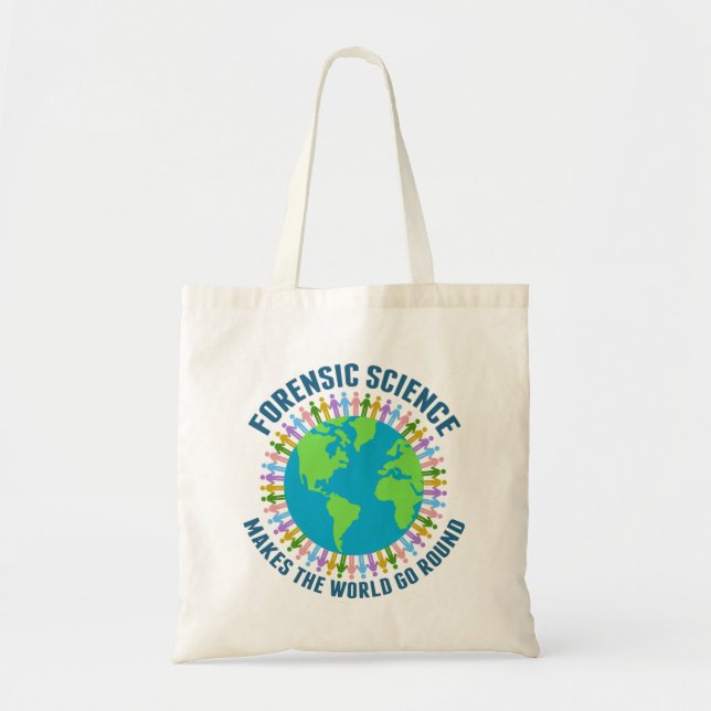 Bolsa Tote Ciência forense faz o mundo girar (Frente)