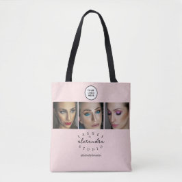 Bolsa Tote Cílios de Foto Script BlushPink 3