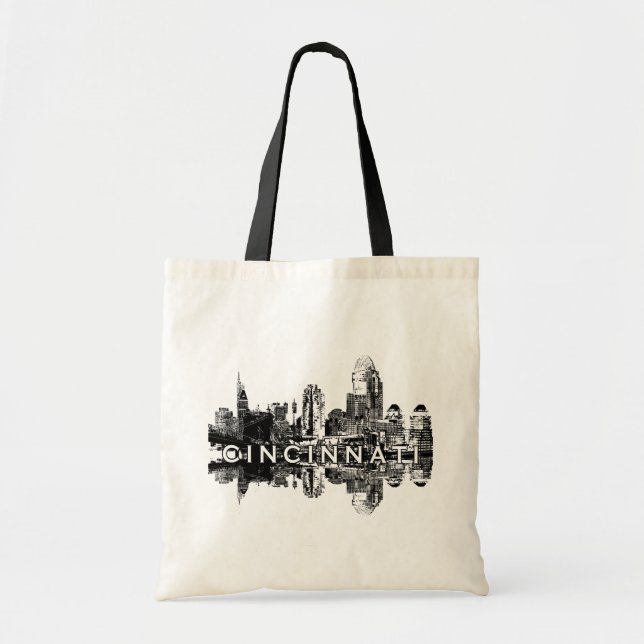 Bolsa Tote Cincinnati, linha do horizonte de Ohio (Frente)
