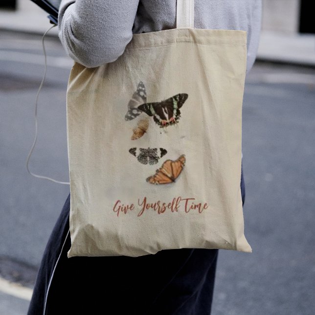 Bolsa Tote Cinco borboletas-de-coleira (Five assorted butterfly Tote Bag
)