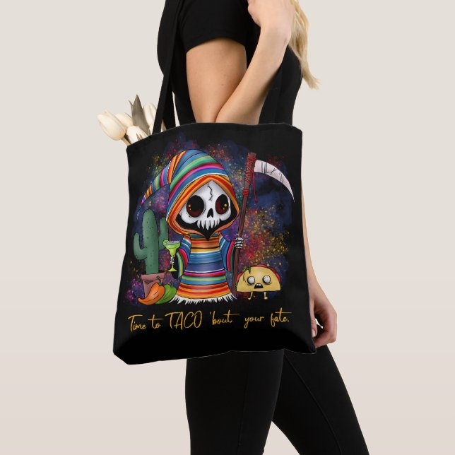 Bolsa Tote Cinco de Mayo Grim Reaper (Close Up)