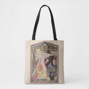 Bolsa Tote Cinderela e Fada Madrinha, Conto de Fadas Vintage