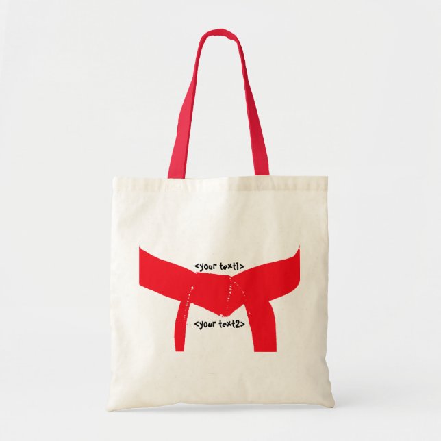 Bolsa Tote Cinturão Vermelho de Artes Marciais (Frente)
