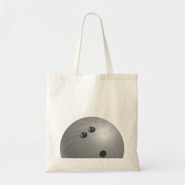 Bolsa Tote Cinza bola de boliche (Frente)