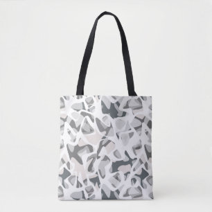 Bolsa Tote Cinza clara mancha o padrão Abstrato