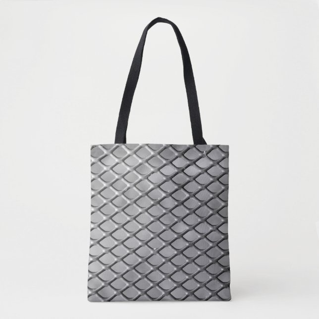 Bolsa Tote cinza de fundo abstrato (Frente)