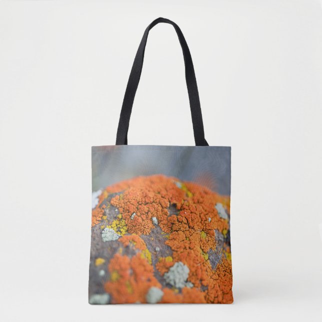 Bolsa Tote Cinza de musgo de laranja (Frente)