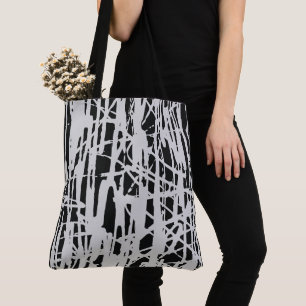 Bolsa Tote Cinza e preto simples e elegantes