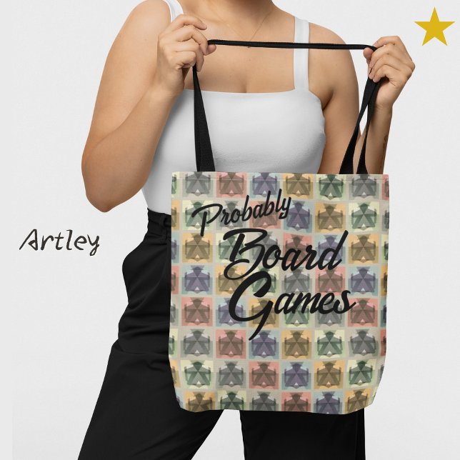 Bolsa Tote Cinza engraçada Jogo do Conselho da Pastel Meple C (Criador carregado)