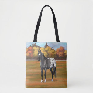 Bolsa Tote Cinza Grulla Appaloosa Quarter Horse Stallion
