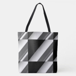 Bolsa Tote CINZA MODERN abstrato desenhar em preto-branco