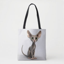 BOLSA TOTE CINZA SEM FIO ADORÁVEL SPHYNX CAT