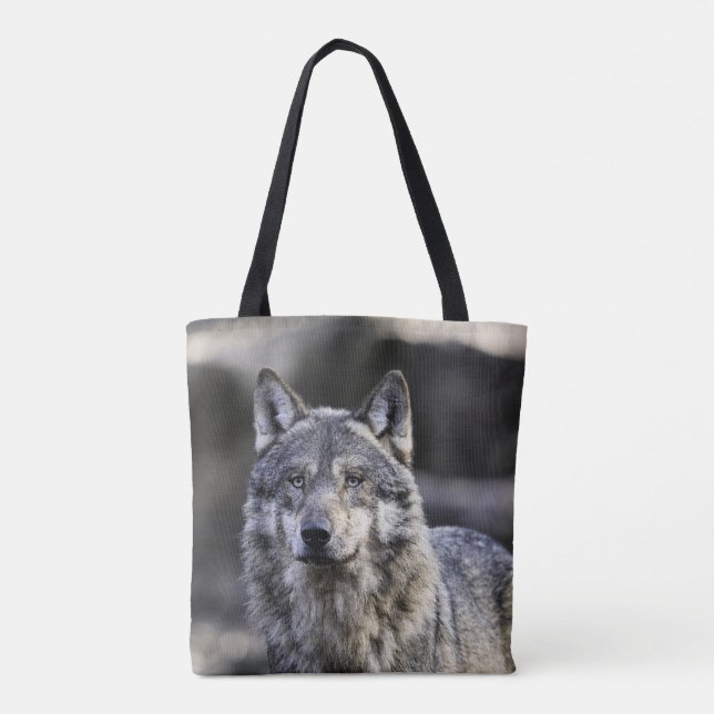 Bolsa Tote Cinza Wolf (Verso)