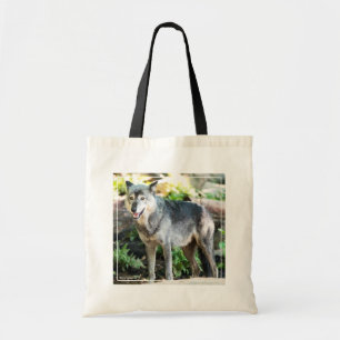 Bolsa Tote Cinza Wolf em pé sozinho