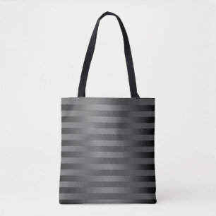 Bolsa Tote Cinzas, estriadas, gradiente, cinzas, simples