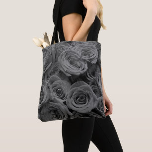 Bolsa Tote Cinzas, fotografia floral da cinza
