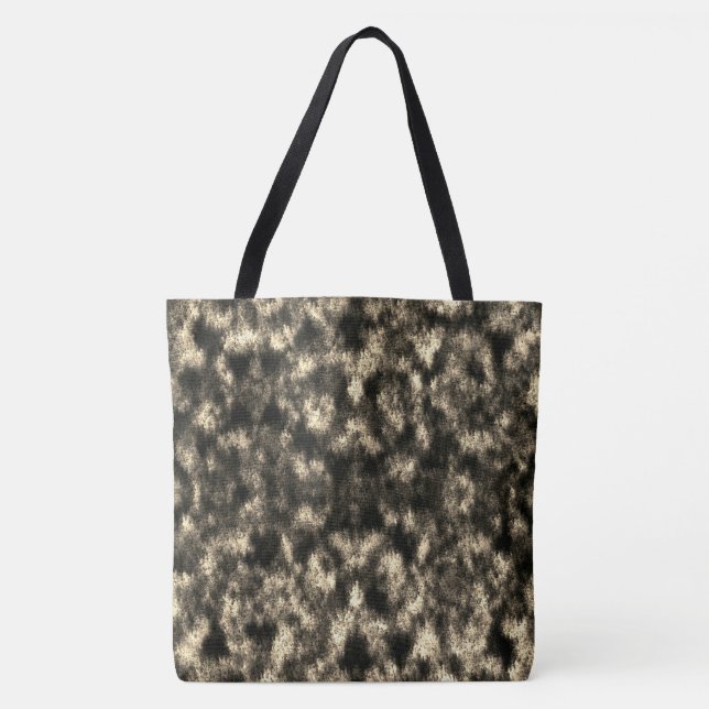 Bolsa Tote Cinzas, sépias ou castanhas com efeito de penas. (Frente)