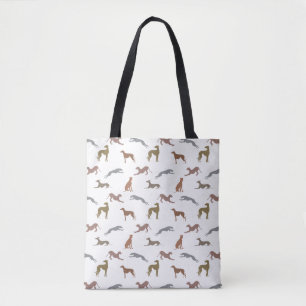 Bolsa Tote Cinzento de Cor Metálica Silhuettes de Cento Cinz
