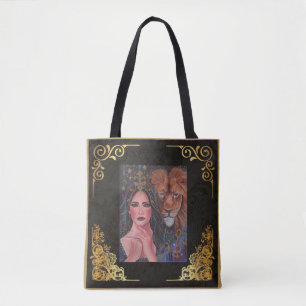 Bolsa Tote Circe com Leão por Renee Lavoie