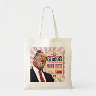 Bolsa Tote Circo do Palhaço de Trump - Design Poster vintage