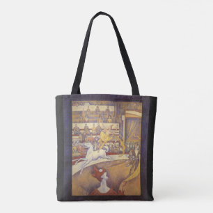 Bolsa Tote Circo por Georges Seurat, Arte Pontilhista Antiga