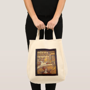 Bolsa Tote Circo por Georges Seurat, Arte Pontilhista Vintage