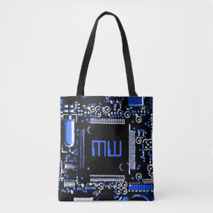 Bolsa Tote Circuito Azul 2 Monograma por todo o saco